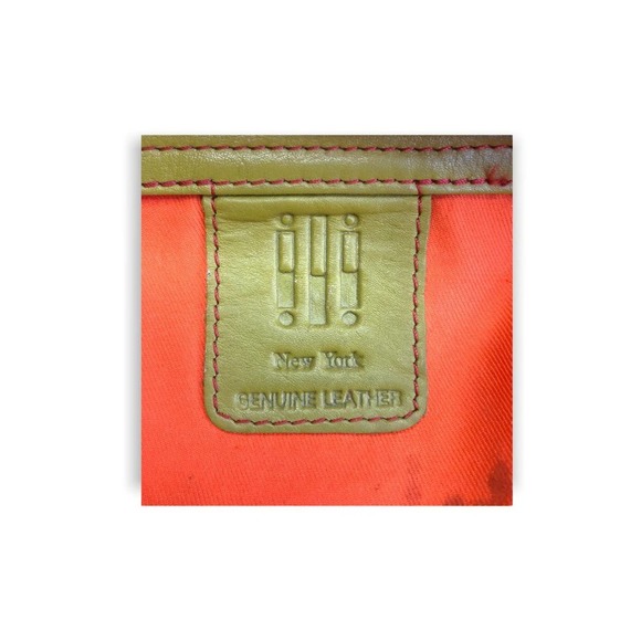 ili New York Colorblock Zipper Small Crossbody Bag Multi Colored Citrus Leather - Picture 3 of 11